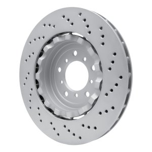 BMW M3 Brake Rotor (1) - Left Front - R1 Concepts - Drilled Carbon Alloy GeoMET - `06-`08